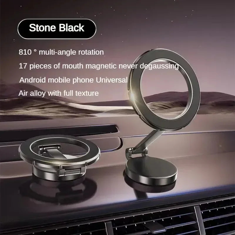 Magnetic Car Phone Holder Support Foldable Desktop Smartphone Mount Stand for Magsafe Iphone 16 15 14 13 12 for Samsung Xiaomi
