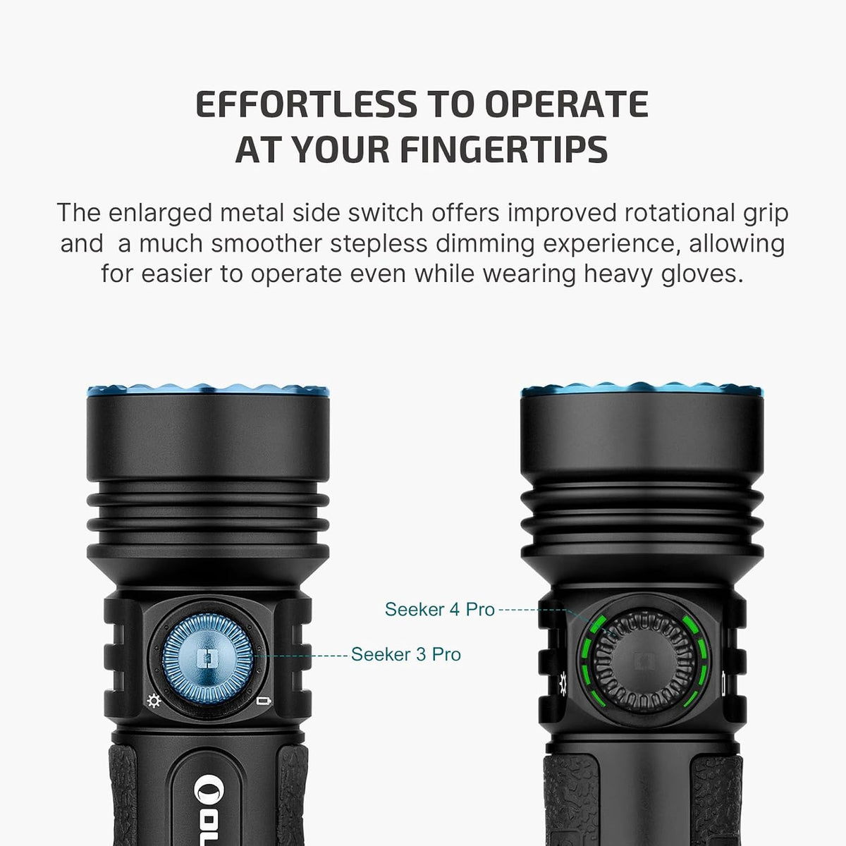 Seeker 4 Pro Rechargeable Flashlights, Bright High Lumens Black