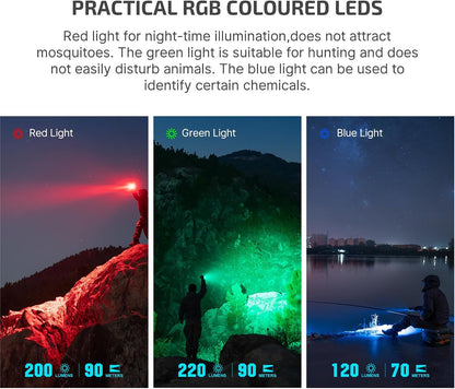 Marauder Mini Powerful Flashlight RGB Lights Black
