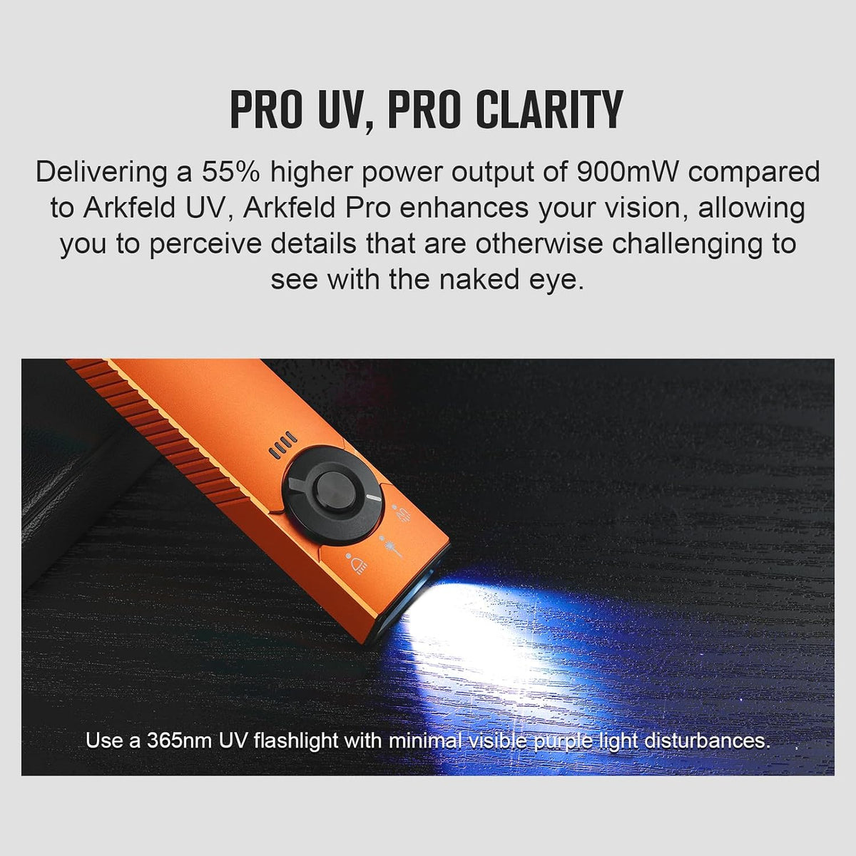 Arkfeld Pro Rechargeable EDC Flat Flashlight, Orange CW