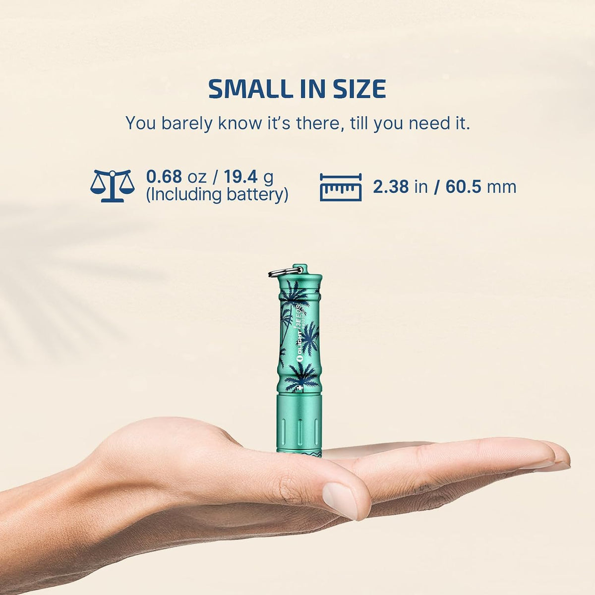 I3E EOS Compact Keychain Flashlight EDC Light (Summer Palm)