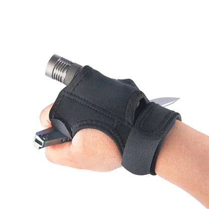 Scuba Diving LED Flashlight Holder Light Wrist Arm Mount Strap Outdoor Underwater Hands Free Glove Illumination Accessories