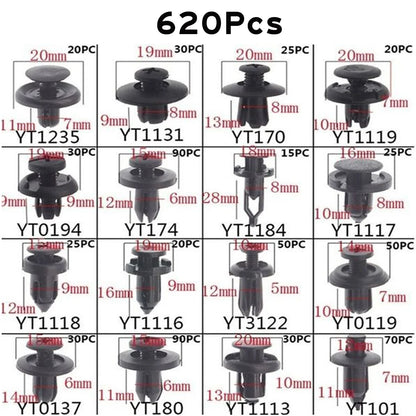 Car Plastic Retainer Clips Automobile Fender Push Pin Rivet Door Trim Panel Retainer Automobile Bumper Mixed Size Fasteners Tool
