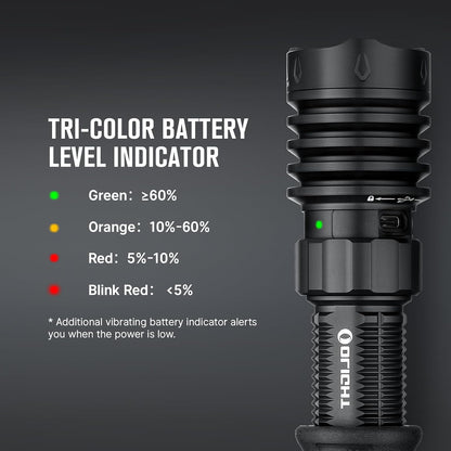 Warrior X 4 Rechargeable Tactical Flashlight Bright Light Black