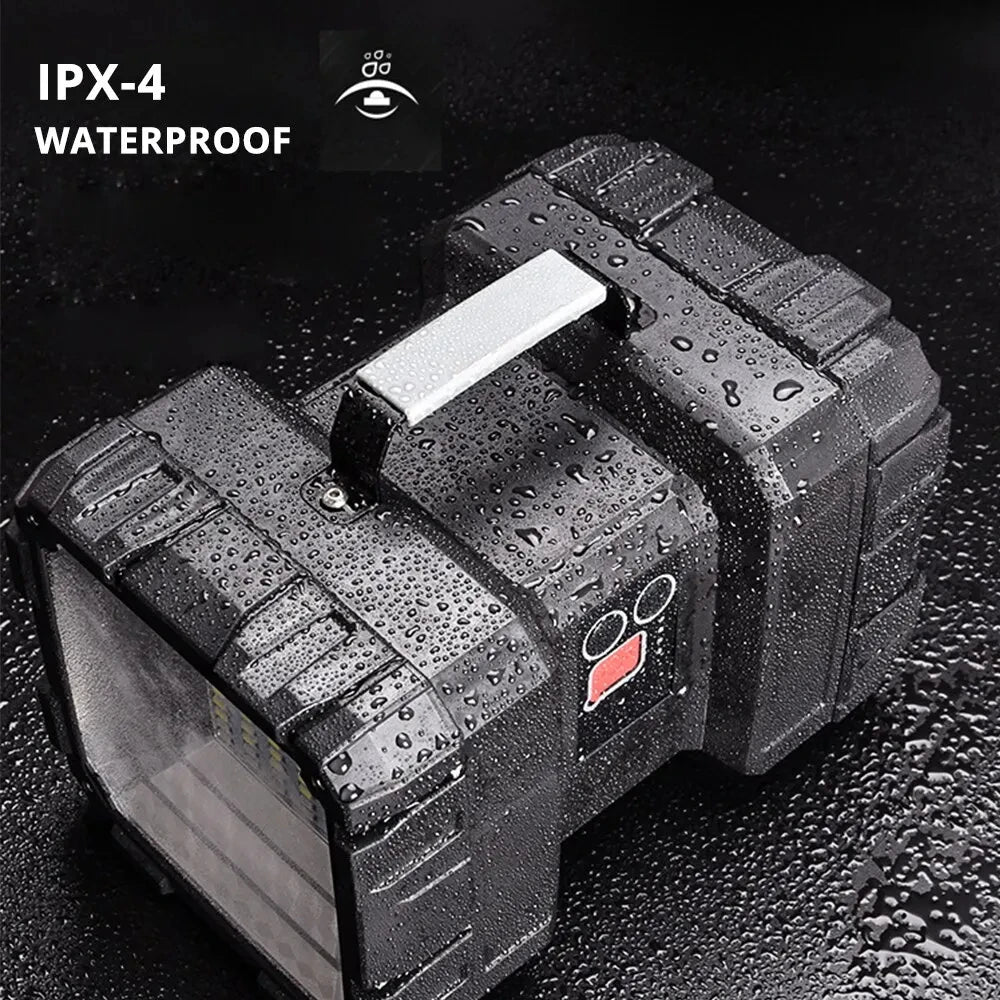 Rechargeable Double‑Head High Power LED Searchlight Waterproof Super Bright Spotlight for Camping