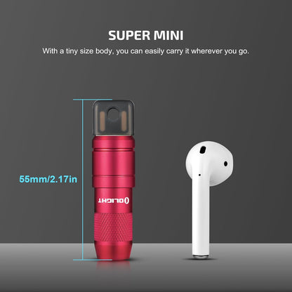 IMINI 2 Rechargeable EDC Keychain Mini Flashlight Passionate Red
