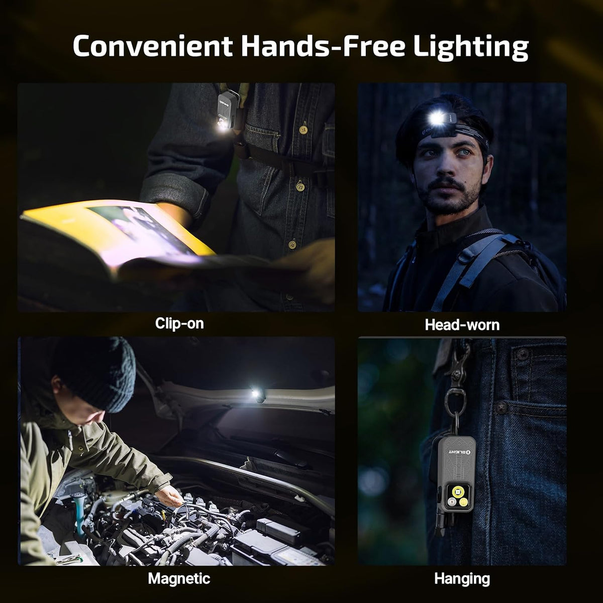Oclip Pro Rechargeable EDC Clip-On Flashlight, Phantom Squadron