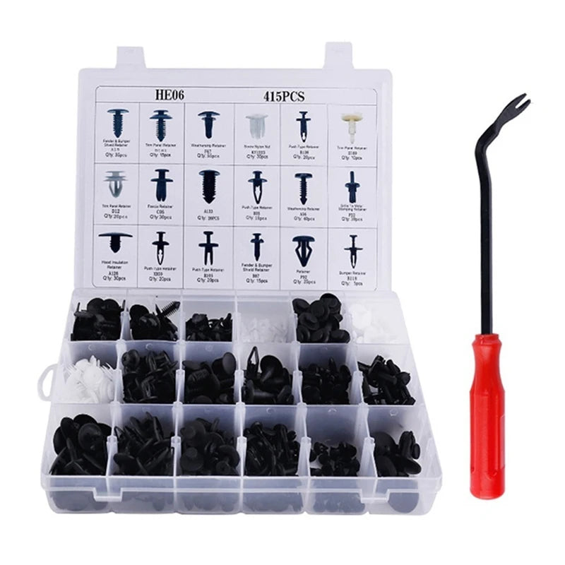 Car Plastic Retainer Clips Automobile Fender Push Pin Rivet Door Trim Panel Retainer Automobile Bumper Mixed Size Fasteners Tool