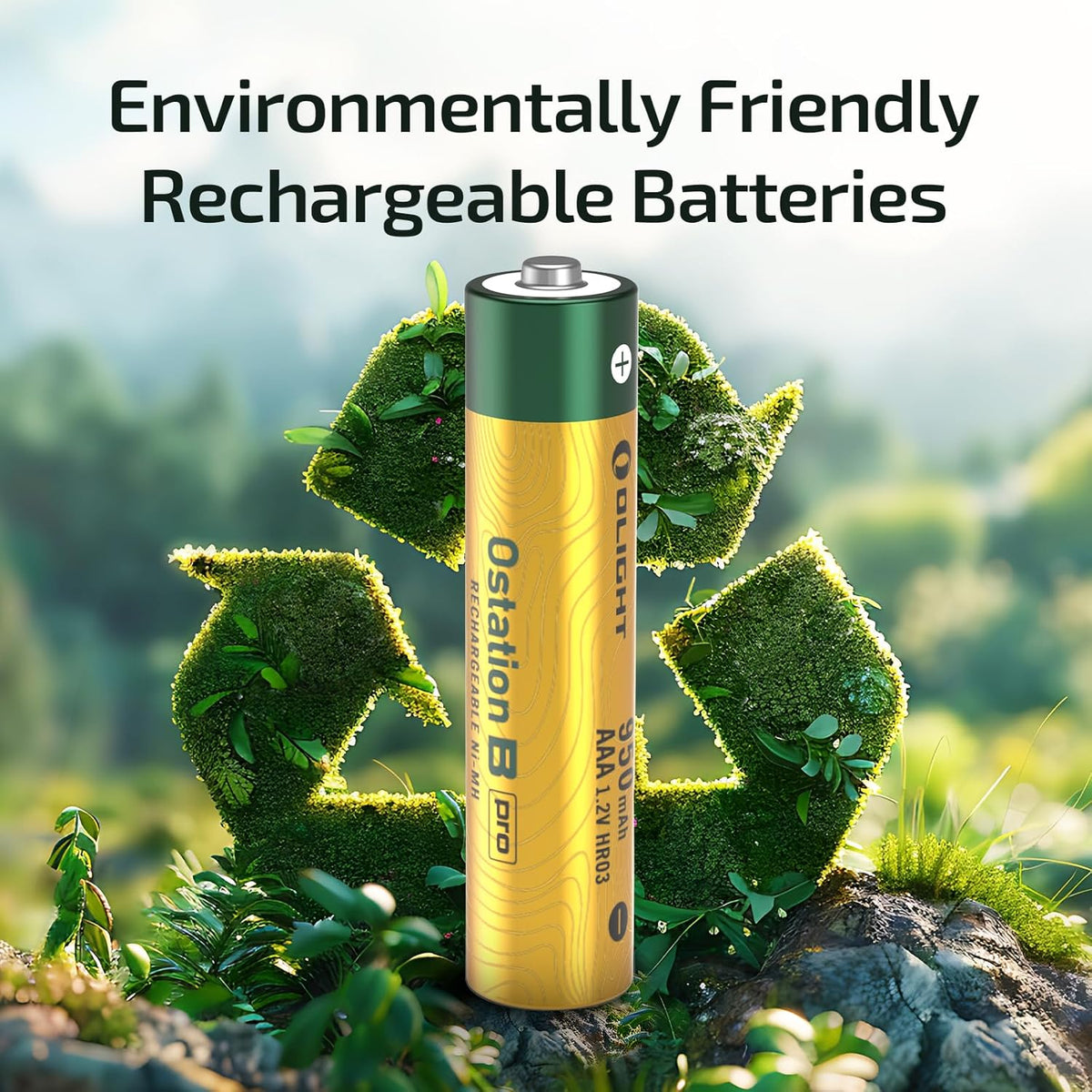 B Pro AAA Rechargeable Nimh Batteries, 12-Count Pack