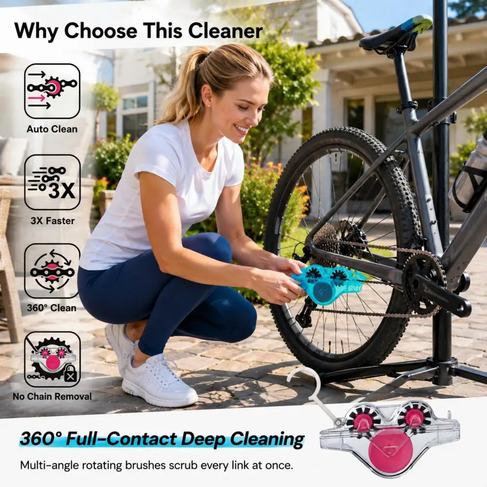 DOMEN Bicycle Frog Chain Cleaner Convenient for MTB Road Bike Clean Machine Bike Wash Tool Cycling Cleaning Kit Bike Accessorie