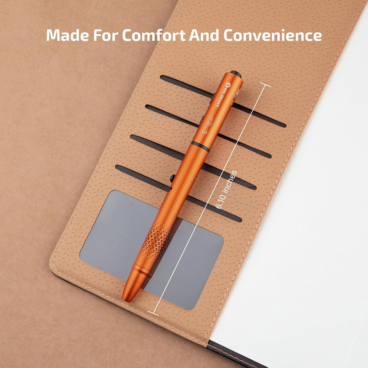 O'Pen 3 Pen Light, USB-C Rechargeable EDC Flashlight, Orange