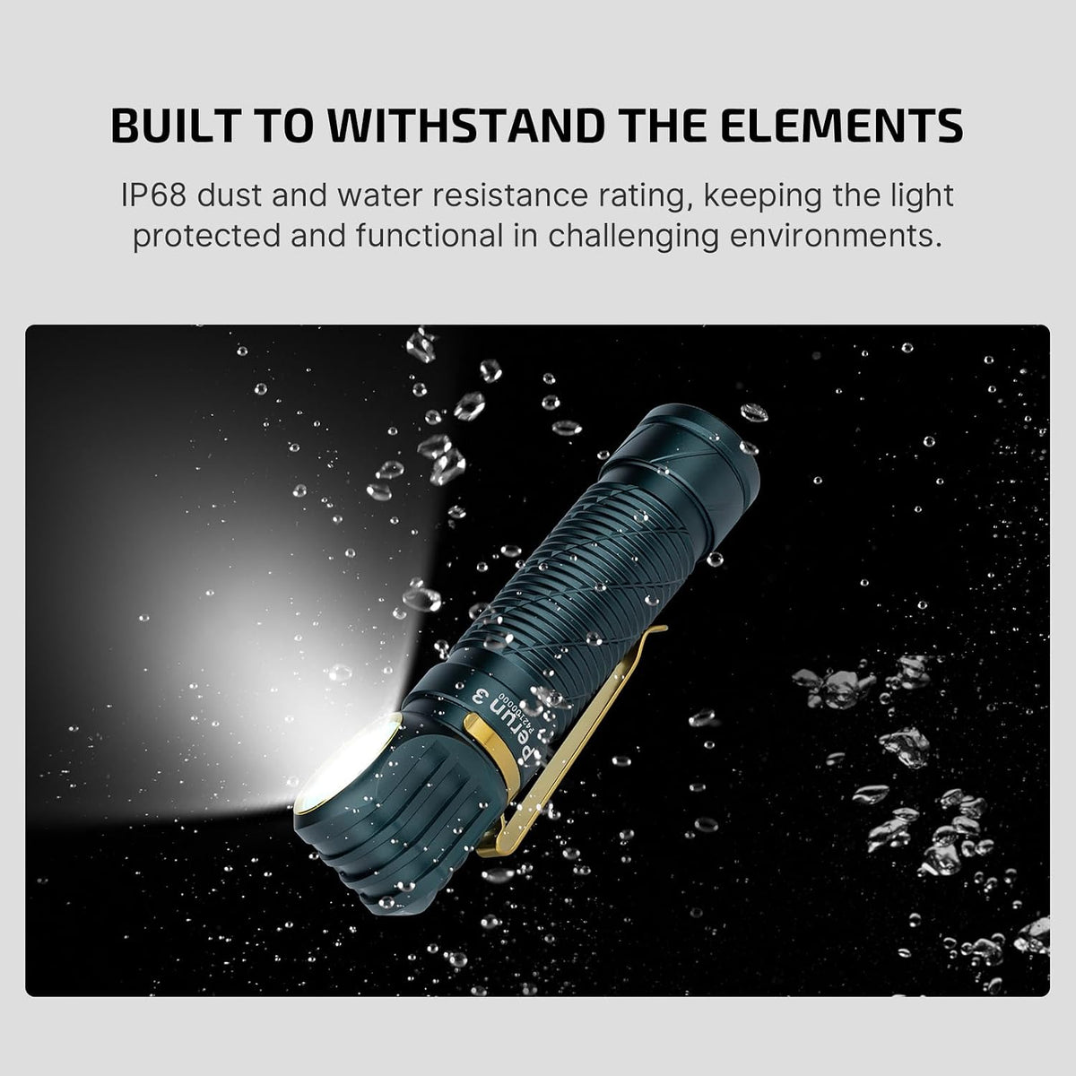 Perun 3 Headlamp Rechargeable, Red Light, Waterproof, Dream Blue