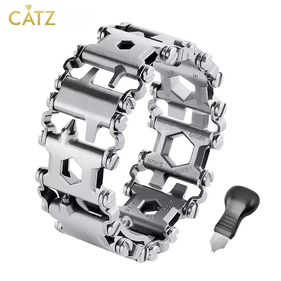Multifunctional Bracelet Stainless Steel Men'S Outdoor Tool Bracelet 29 in 1 Bracelet European and American Couple Watch Strap