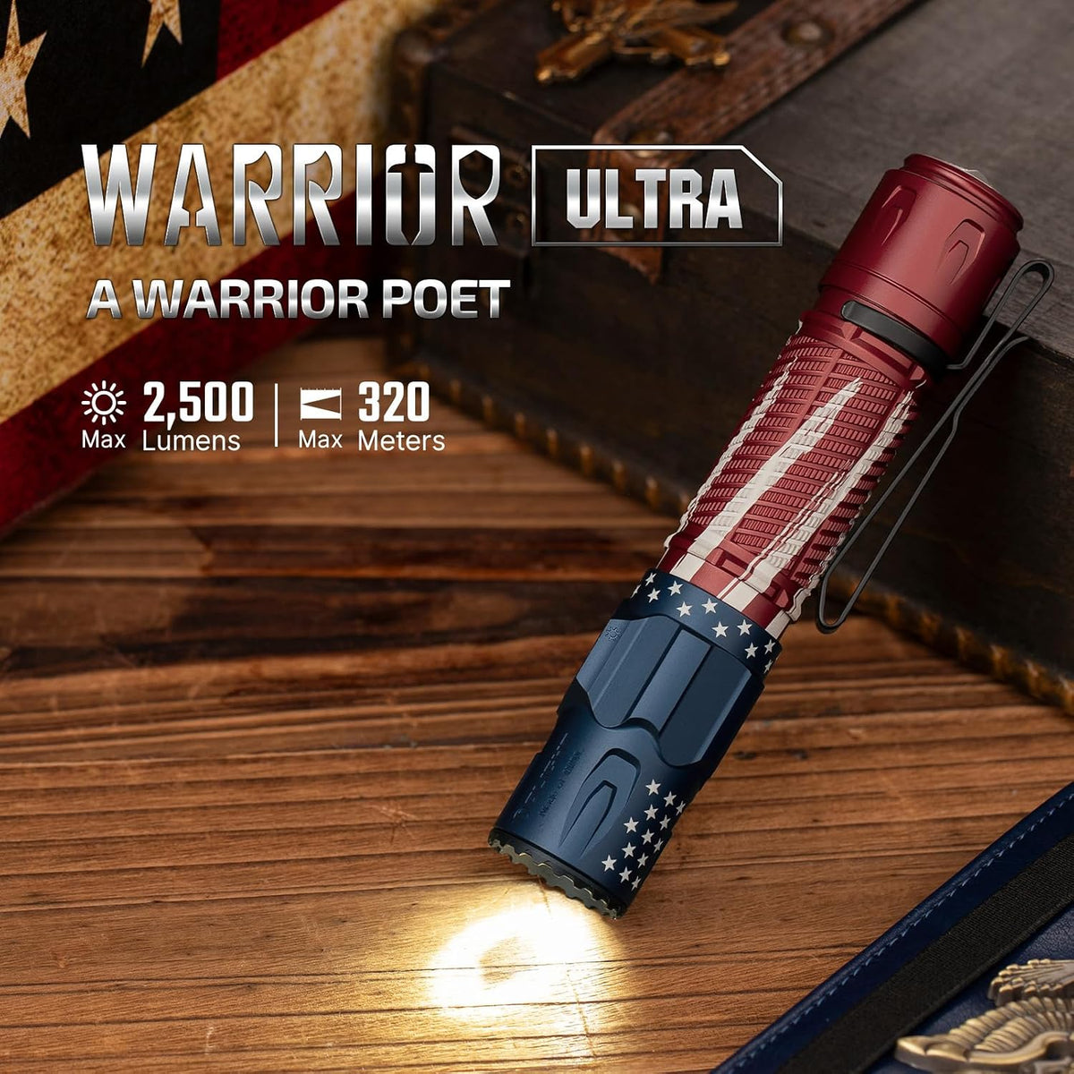 Warrior Ultra Tactical Rechargeable Flashlight LED S&S Edition