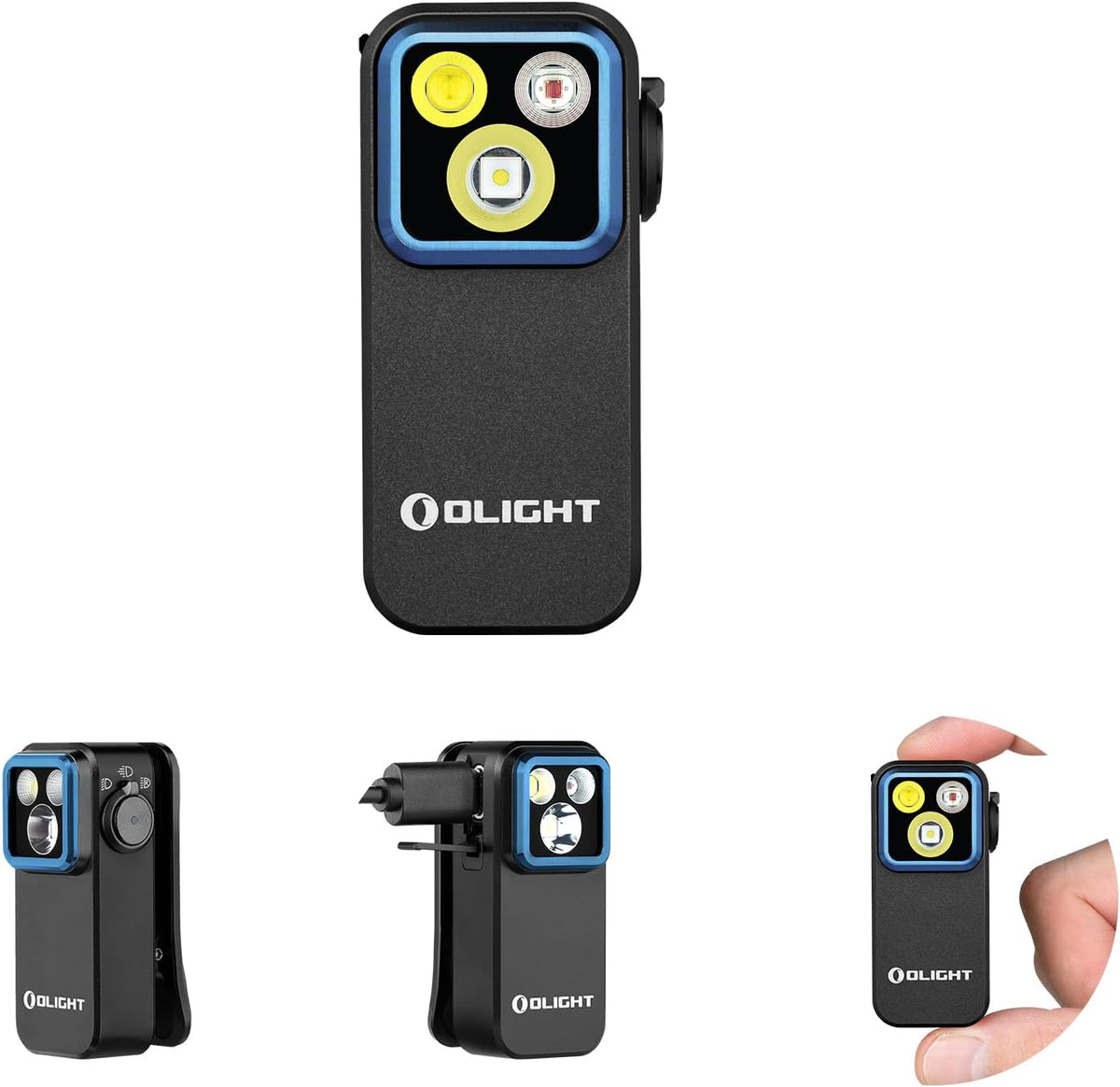 Oclip Pro Rechargeable EDC Clip-On Flashlight, Black