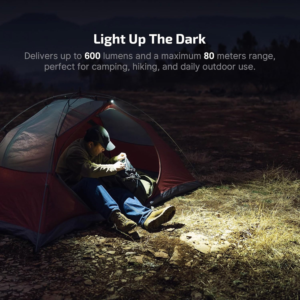 Oclip Pro S Rechargeable EDC Clip-On Flashlight, Black