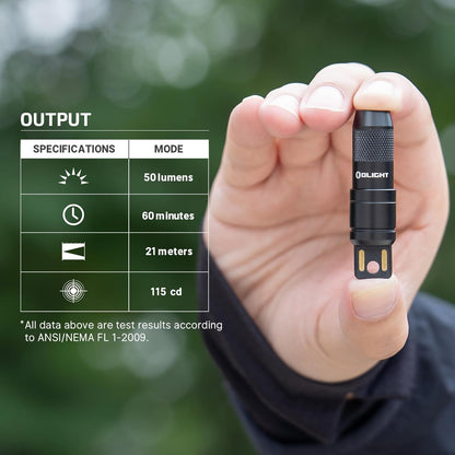 IMINI 2 Rechargeable EDC Keychain Mini Flashlight Orange
