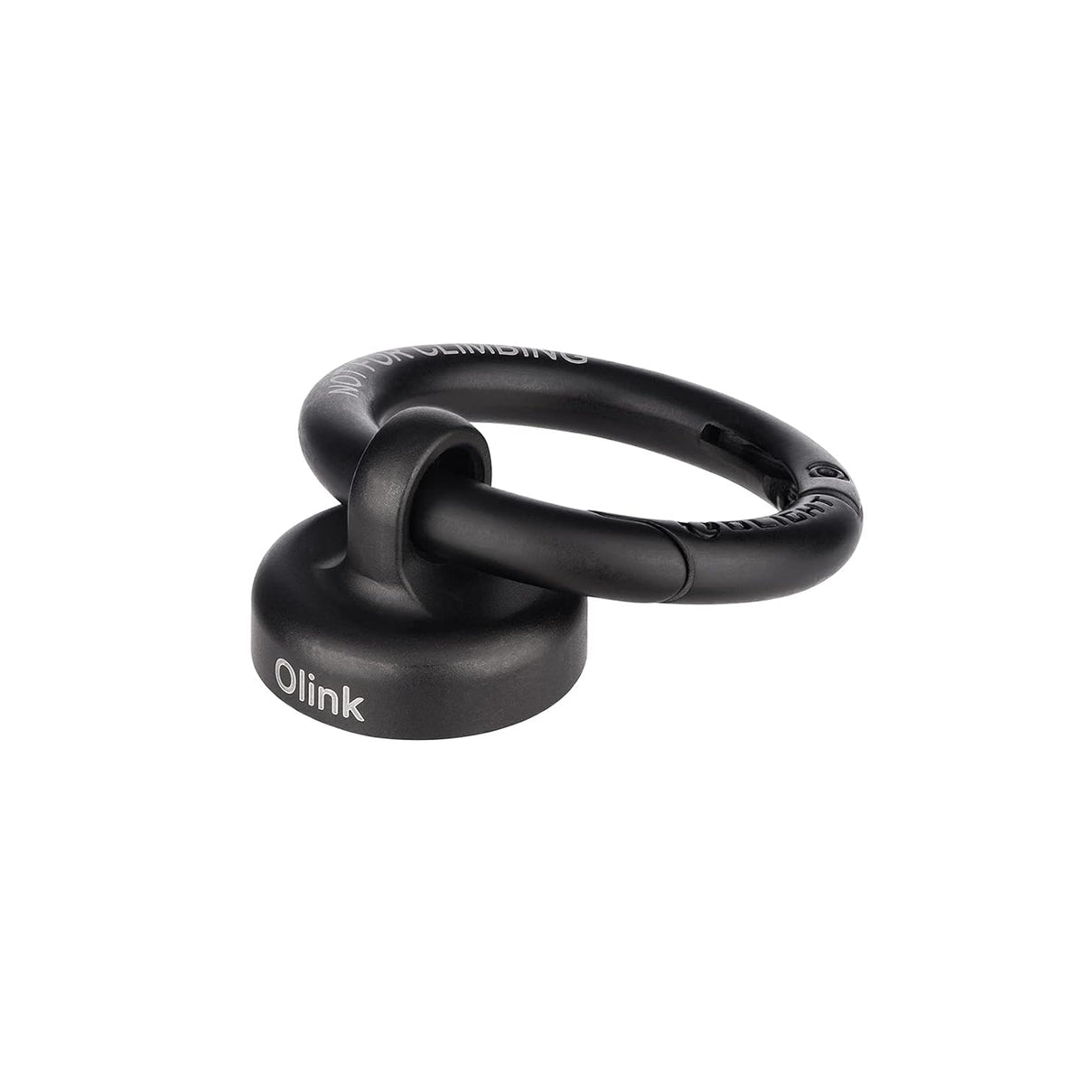 OLINK Portable Magnetic Hook Compatible with Flashlights, Obulb Series, Stainless-Made Carabiner-Style Ring (Black)