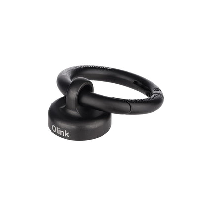 OLINK Portable Magnetic Hook Compatible with Flashlights, Obulb Series, Stainless-Made Carabiner-Style Ring (Black)