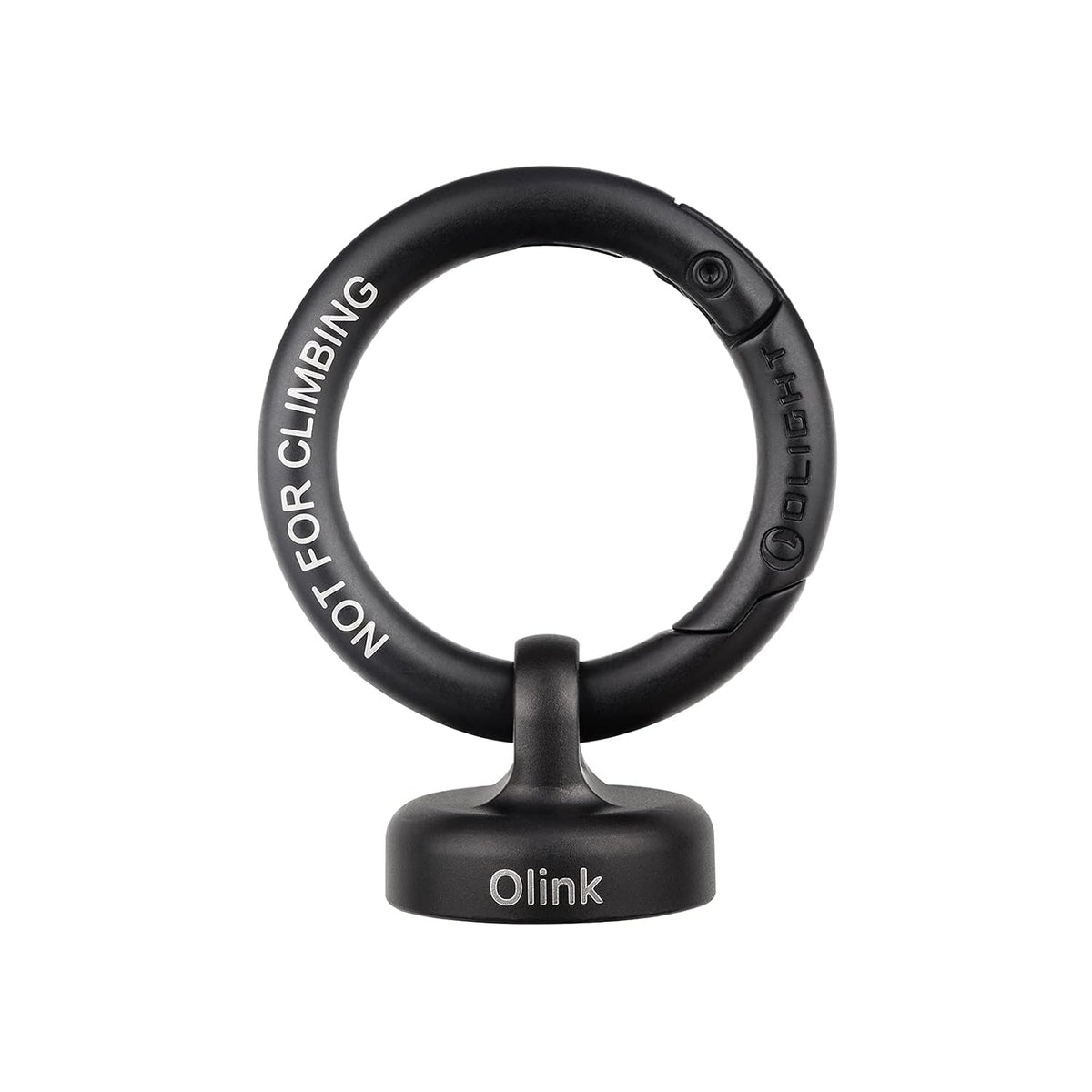 OLINK Portable Magnetic Hook Compatible with Flashlights, Obulb Series, Stainless-Made Carabiner-Style Ring (Black)