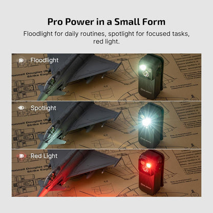 Oclip Pro Rechargeable EDC Clip-On Flashlight, Phantom Squadron