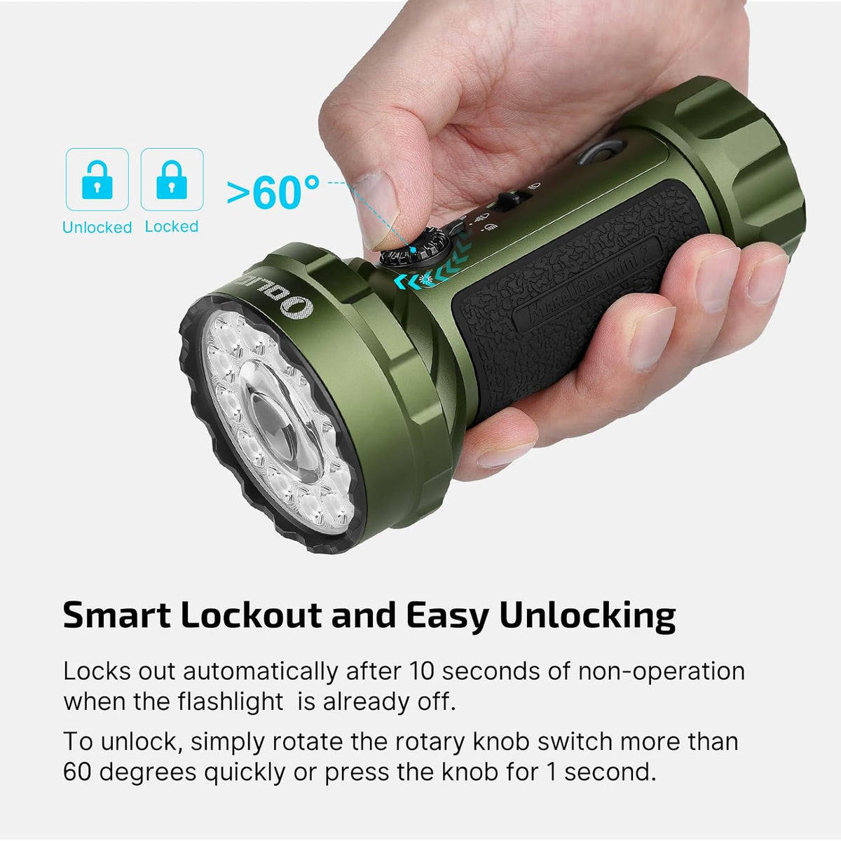 Marauder Mini 2 High Lumen Flashlight 5 Lighting Modes OD Green