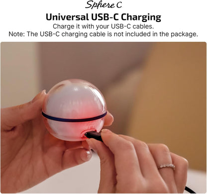 Sphere C Smart Night Light, RGB Dimmable, USB-C Rechargeable, White