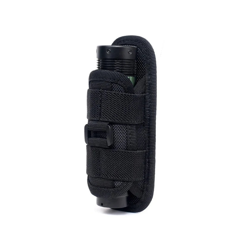 Outdoor Tactical Nylon Flashlight Cover with Adjustable Rotating Waist Hanging Strong Light Oxford Flashlight Cover