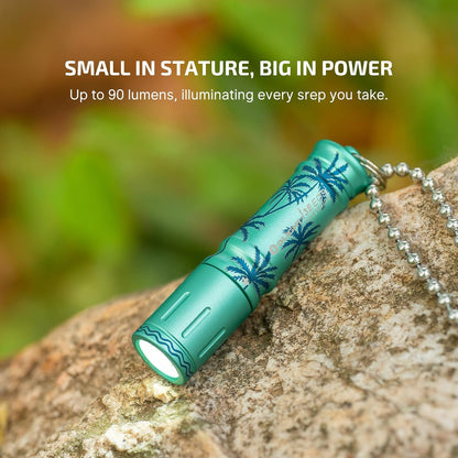 I3E EOS Compact Keychain Flashlight EDC Light (Summer Palm)
