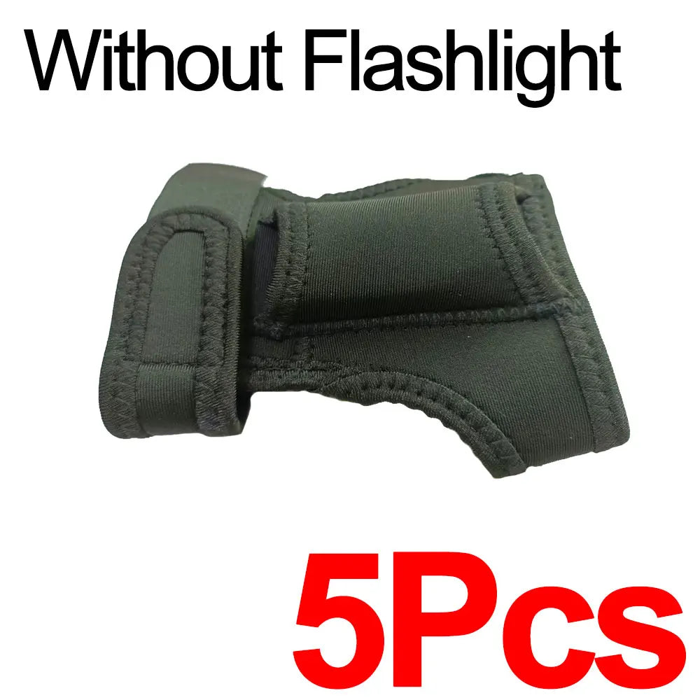 Scuba Diving LED Flashlight Holder Light Wrist Arm Mount Strap Outdoor Underwater Hands Free Glove Illumination Accessories
