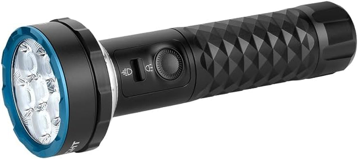 Prowess Rechargeable Flashlights, Bright Light with Holster Black
