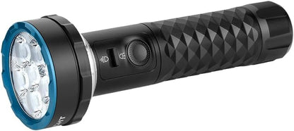 Prowess Rechargeable Flashlights, Bright Light with Holster Black