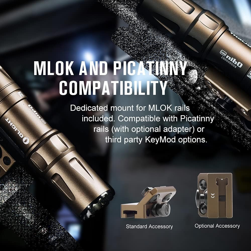 Odin Mini Ultra Compact 1250 Lumens Mlok Tactical Flashlight