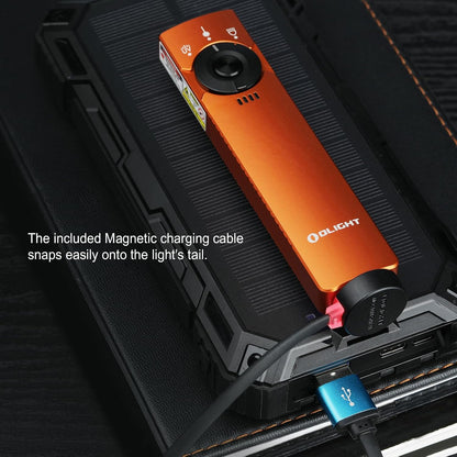 Arkfeld Pro Rechargeable EDC Flat Flashlight, Orange CW