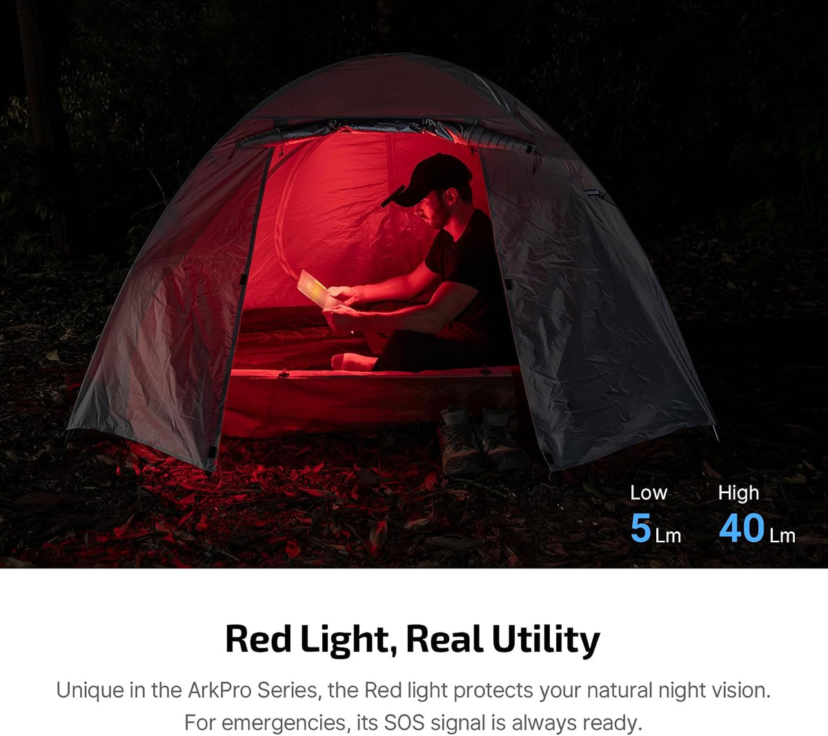 Arkpro Lite EDC Pocket Flashlight Rechargeable with UV Light, Black