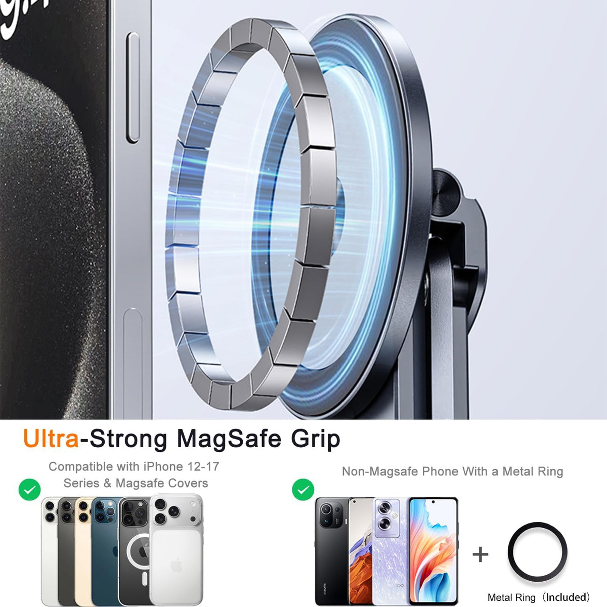 Pocket-Size Laptop Stand for Desk, Magnetic Phone Tablet Holder