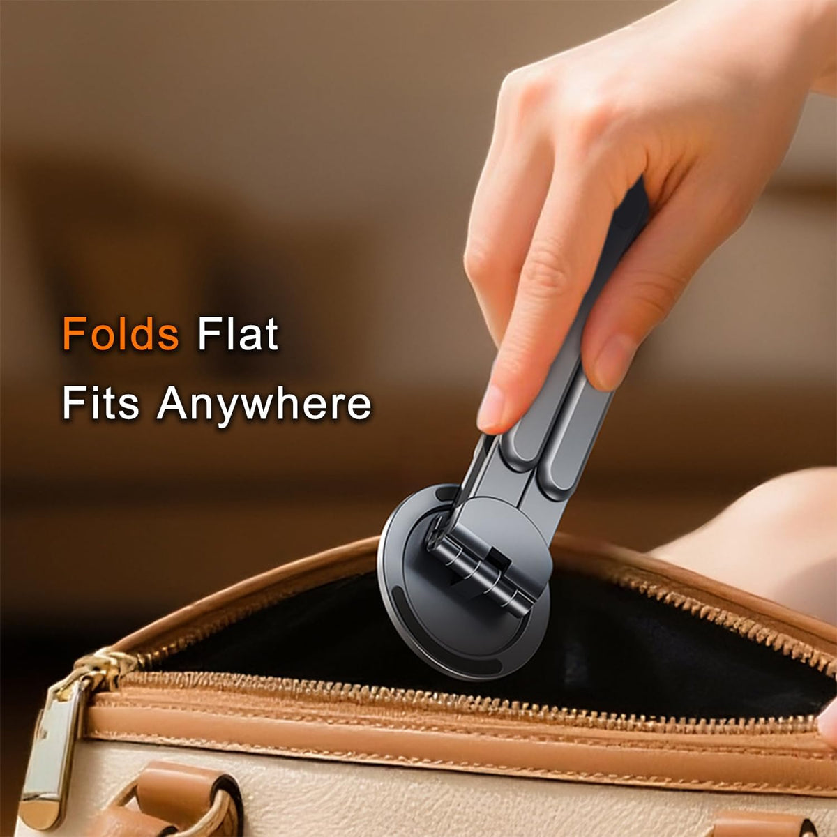 Pocket-Size Laptop Stand for Desk, Magnetic Phone Tablet Holder