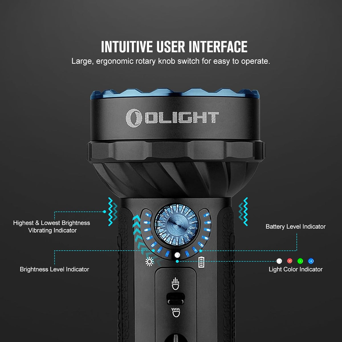 Marauder Mini Powerful Flashlight RGB Lights Black