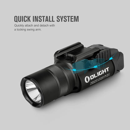 Baldr Pro R 1350 Lumens Rail Mounted Tactical Light with Green Beam