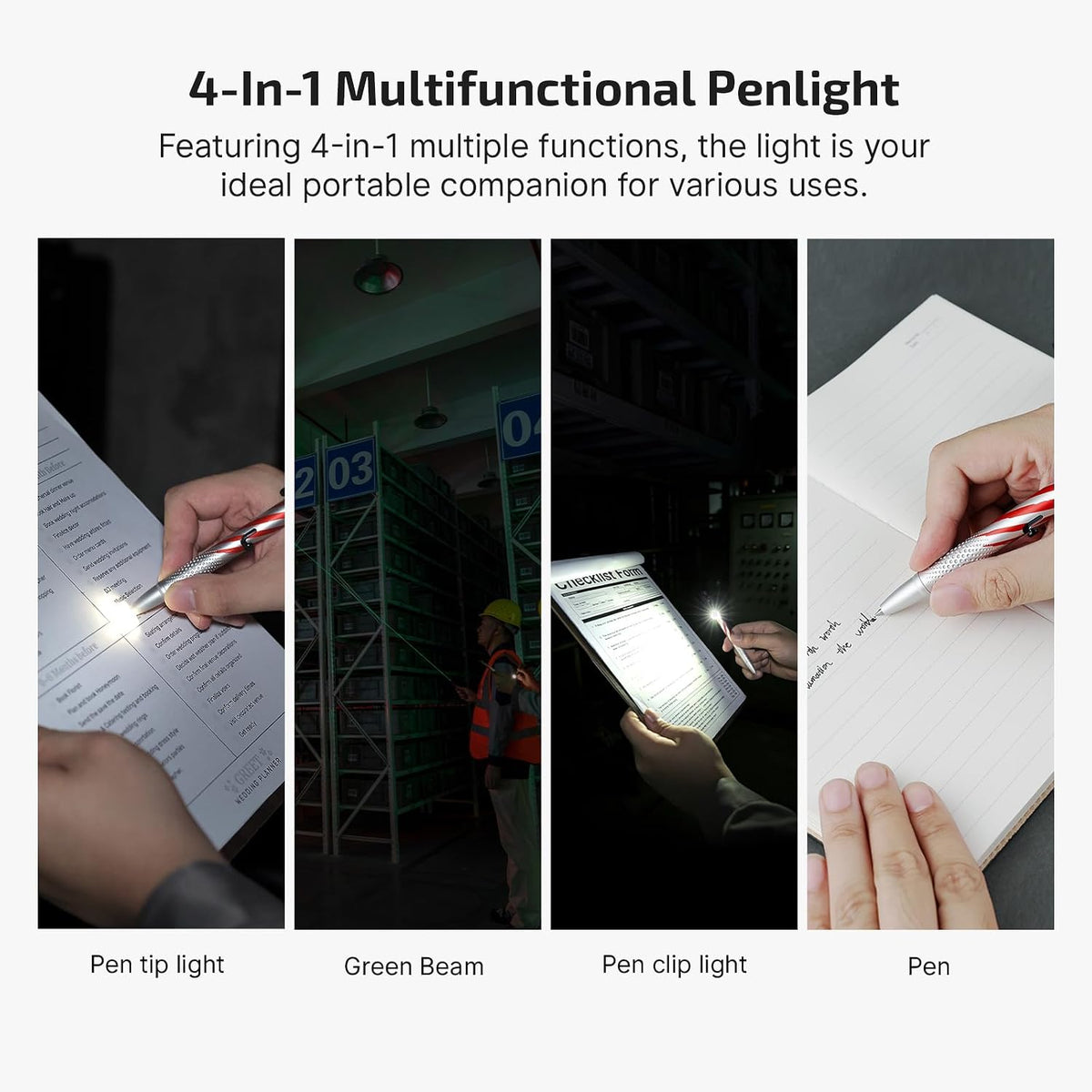 O'Pen 3 Pen Light, USB-C Rechargeable EDC Flashlight, Stars Stripes