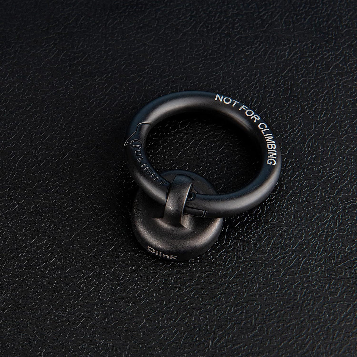 OLINK Portable Magnetic Hook Compatible with Flashlights, Obulb Series, Stainless-Made Carabiner-Style Ring (Black)
