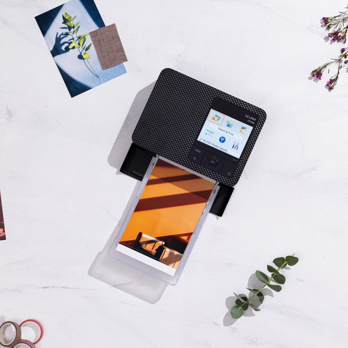 Canon Selphy CP1500 Wireless Compact Photo Printer (Black)