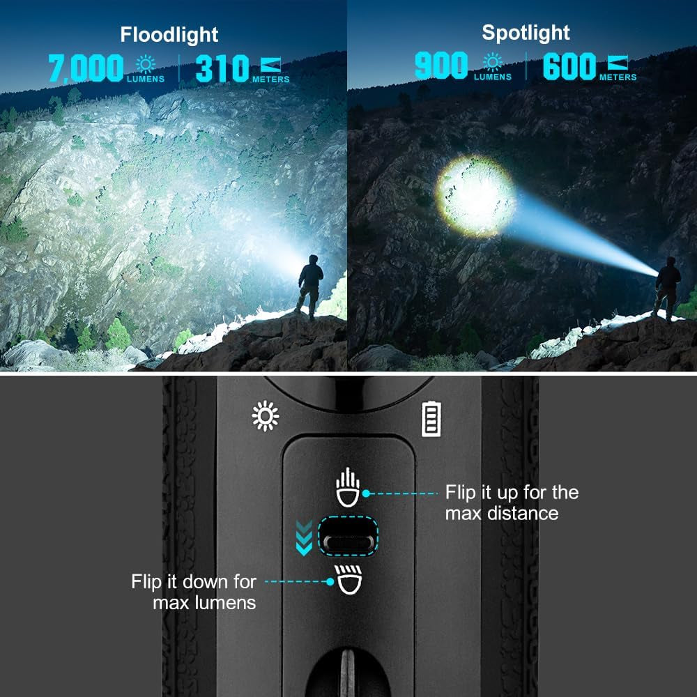 Marauder Mini Powerful Flashlight RGB Lights Black