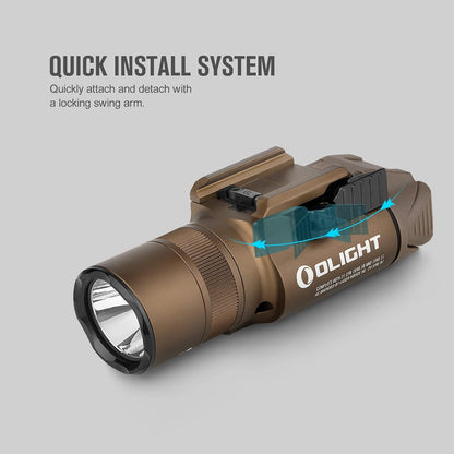 Baldr Pro R 1350 Lumens Rail Mounted Tactical Light with Green Beam
