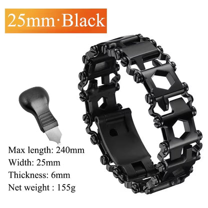 Multifunctional Bracelet Stainless Steel Men'S Outdoor Tool Bracelet 29 in 1 Bracelet European and American Couple Watch Strap