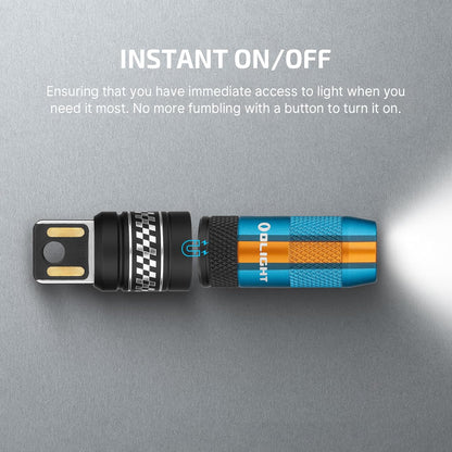 IMINI 2 Rechargeable EDC Keychain Mini Flashlight Sapphire