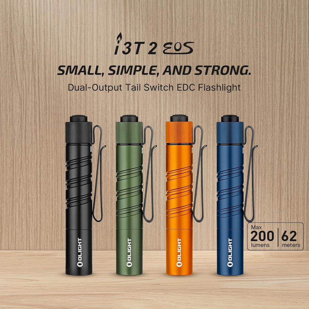 I3T 2 EOS Pocket Small EDC Flashlight (Black)