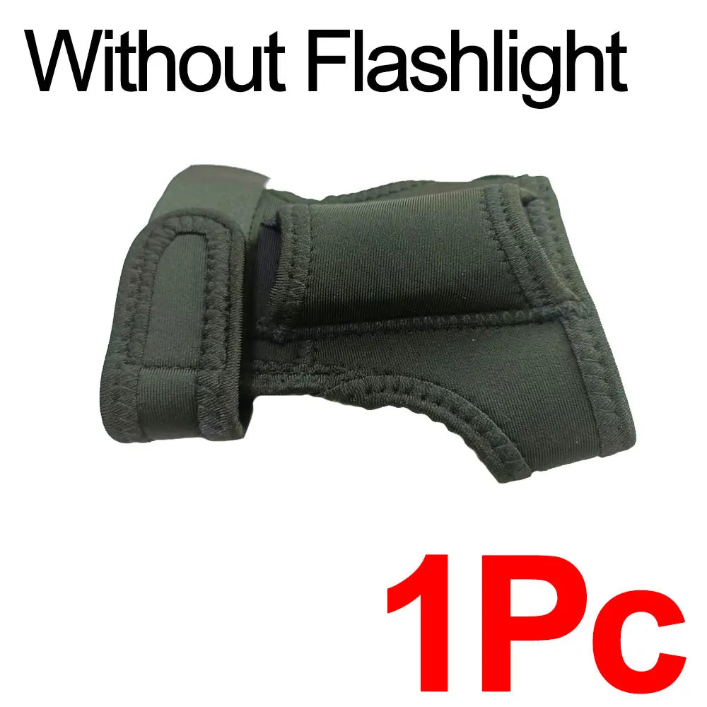 Scuba Diving LED Flashlight Holder Light Wrist Arm Mount Strap Outdoor Underwater Hands Free Glove Illumination Accessories