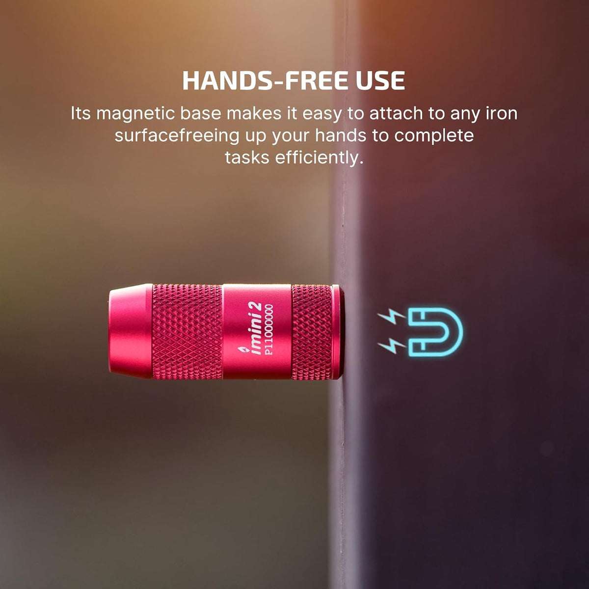 IMINI 2 Rechargeable EDC Keychain Mini Flashlight Passionate Red