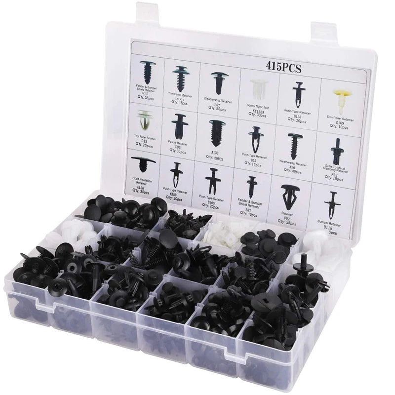 Car Plastic Retainer Clips Automobile Fender Push Pin Rivet Door Trim Panel Retainer Automobile Bumper Mixed Size Fasteners Tool